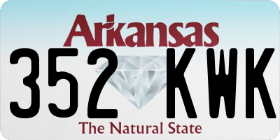 AR license plate 352KWK