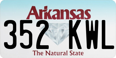 AR license plate 352KWL