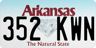 AR license plate 352KWN