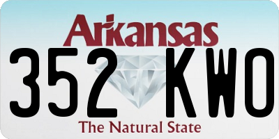 AR license plate 352KWO