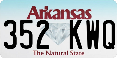 AR license plate 352KWQ