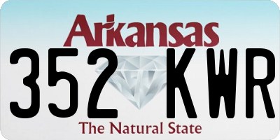 AR license plate 352KWR