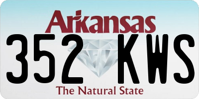 AR license plate 352KWS