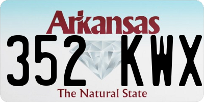 AR license plate 352KWX