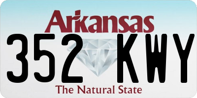 AR license plate 352KWY