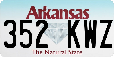 AR license plate 352KWZ