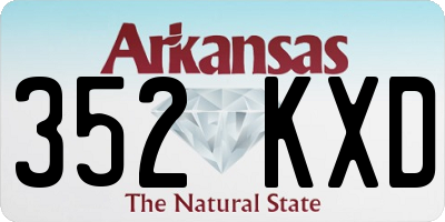 AR license plate 352KXD