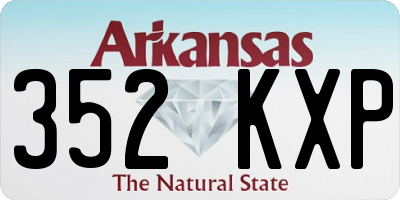 AR license plate 352KXP