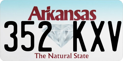 AR license plate 352KXV