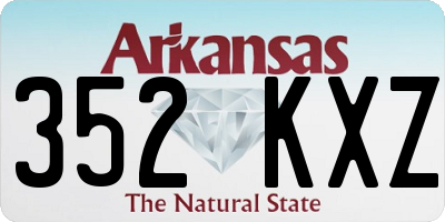 AR license plate 352KXZ