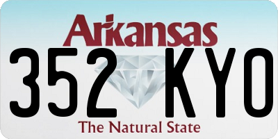 AR license plate 352KYO