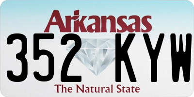 AR license plate 352KYW