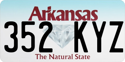 AR license plate 352KYZ