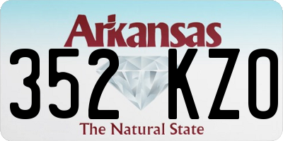 AR license plate 352KZO