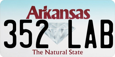 AR license plate 352LAB