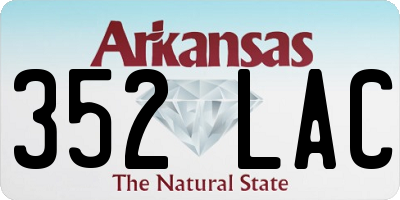 AR license plate 352LAC
