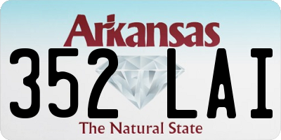 AR license plate 352LAI