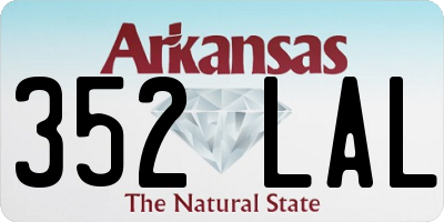 AR license plate 352LAL