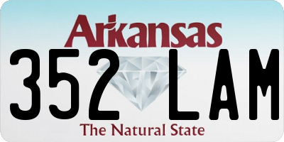 AR license plate 352LAM