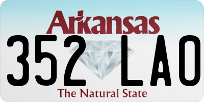 AR license plate 352LAO