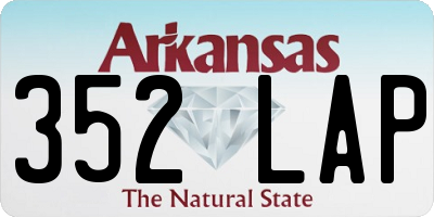 AR license plate 352LAP