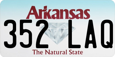 AR license plate 352LAQ