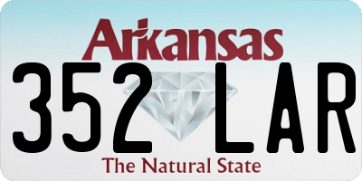 AR license plate 352LAR