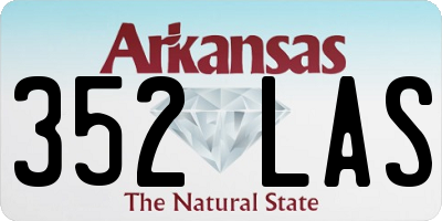 AR license plate 352LAS