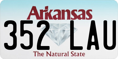 AR license plate 352LAU