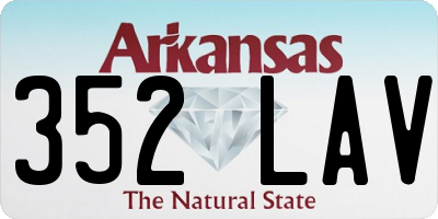 AR license plate 352LAV