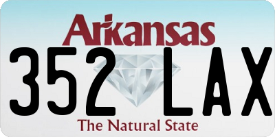 AR license plate 352LAX