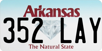 AR license plate 352LAY