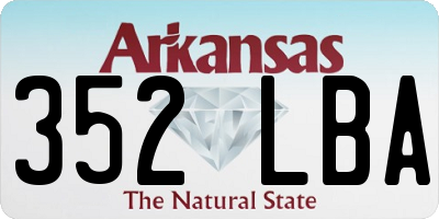 AR license plate 352LBA