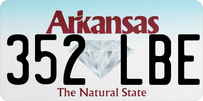 AR license plate 352LBE