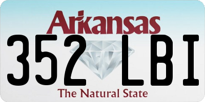 AR license plate 352LBI