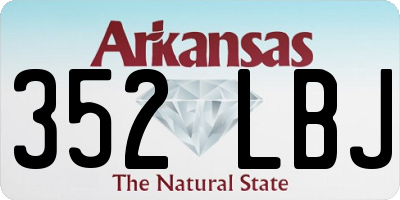 AR license plate 352LBJ