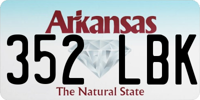 AR license plate 352LBK
