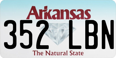 AR license plate 352LBN