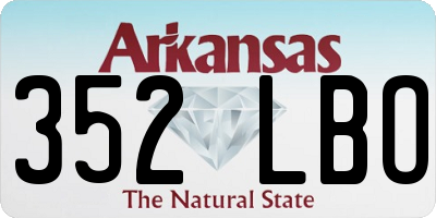 AR license plate 352LBO