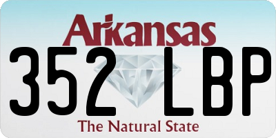 AR license plate 352LBP