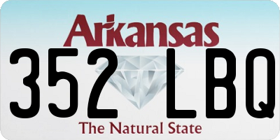 AR license plate 352LBQ