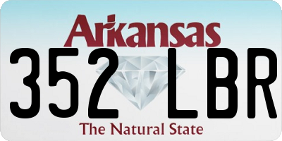 AR license plate 352LBR