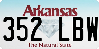 AR license plate 352LBW