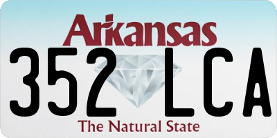 AR license plate 352LCA