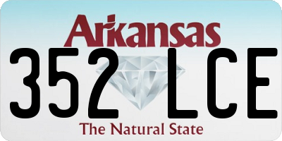 AR license plate 352LCE