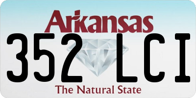 AR license plate 352LCI