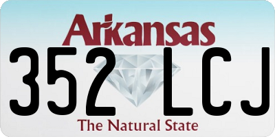 AR license plate 352LCJ