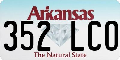 AR license plate 352LCO