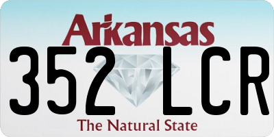 AR license plate 352LCR