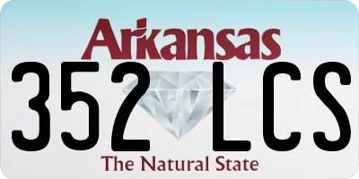AR license plate 352LCS